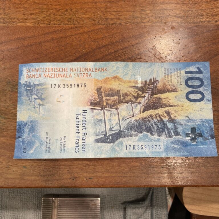Read more about the article 100 swiss francs
