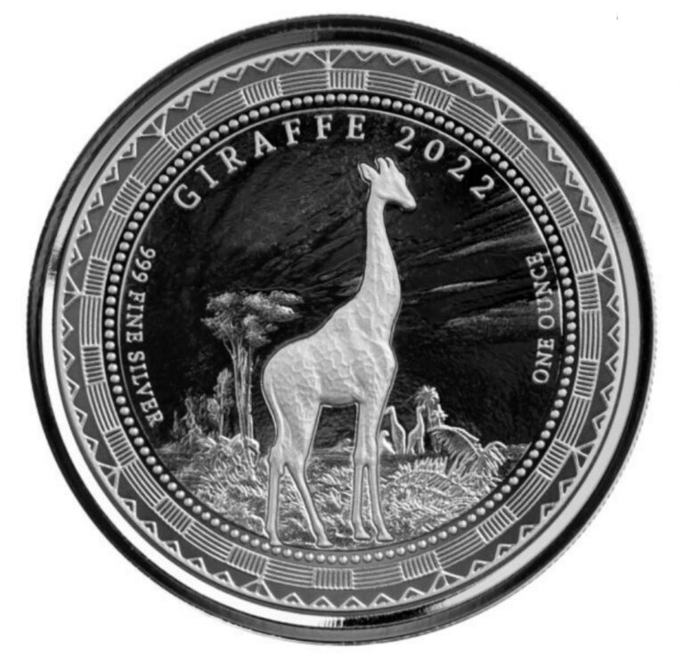 Read more about the article 2022 Equatorial Guinea Giraffe 1 oz .999 Silver Coin Proof Like In Capsule