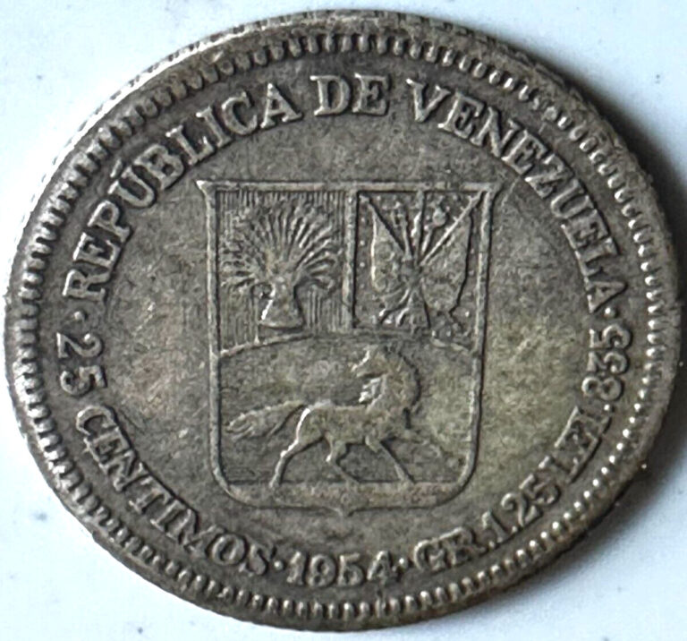 Read more about the article 1954 Venezuela 1 Bolivar Silver