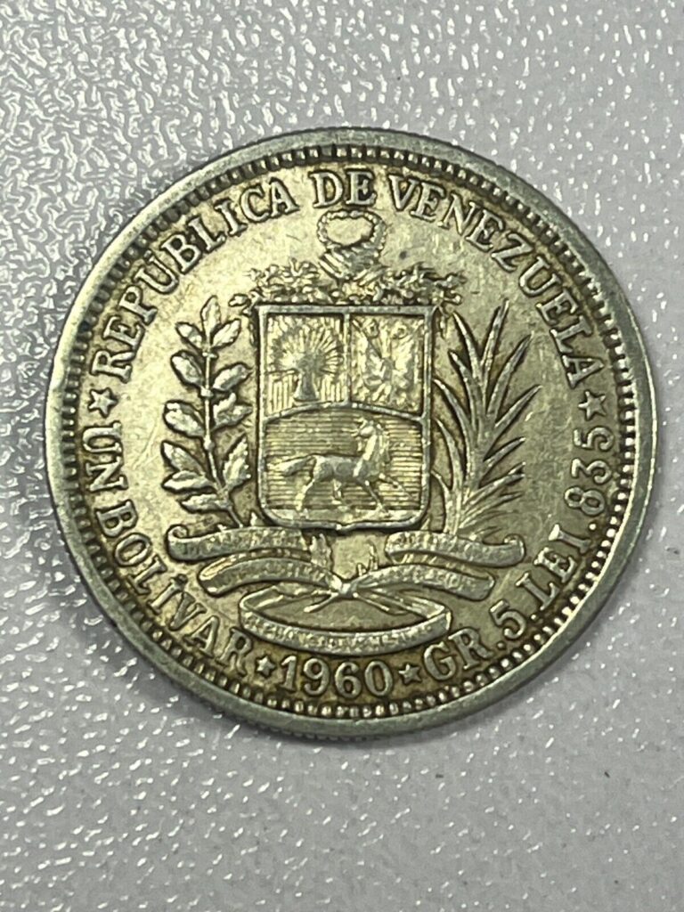 Read more about the article 1960 Venezuela Silver 1 Bolivar Coin-Y-37a