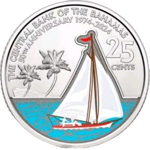 Read more about the article NEW 2024 BAHAMAS Proof Coin Quarter 25 Cent Currency Sailboat Flamingo Marlin BS