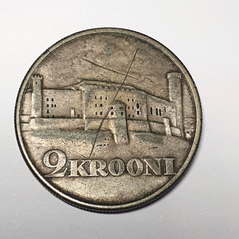 Read more about the article Estonia Silver 2 KROONI Coin 1930 year  Toompea Fortress