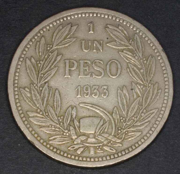 Read more about the article 1933 Chile 1 Peso KM# 176.1