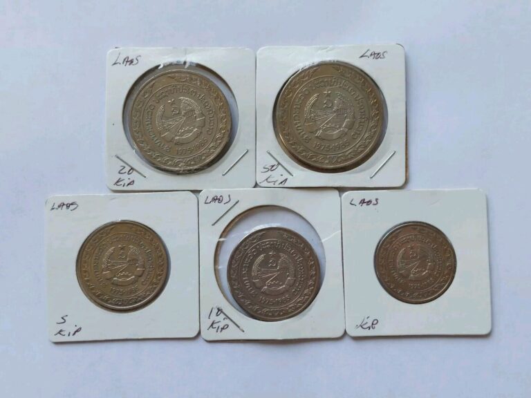 Read more about the article 1985 Laos 5 Coin Proof Set- 1  5  10  20  50 Kip