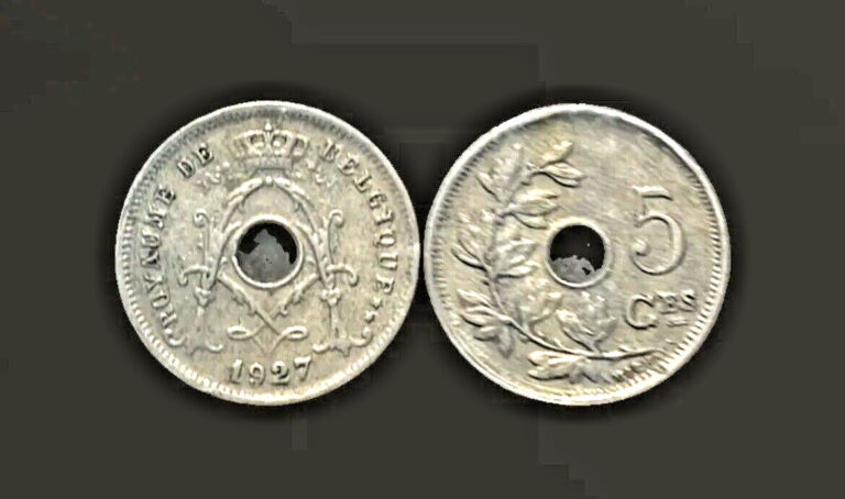 Read more about the article (3) Belgium Coins 1927 Belgium 5 Centimes – 2 Belgie’s 1978  1979