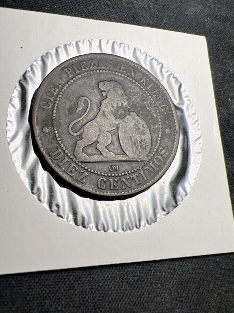 Read more about the article 1870 Spain 10 Centimos Coin Z5592