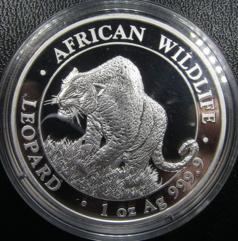 Read more about the article Somali Republic 1oz Silver Coin ✪African Wildlife Leopard✪ 2023 BU Mint State!