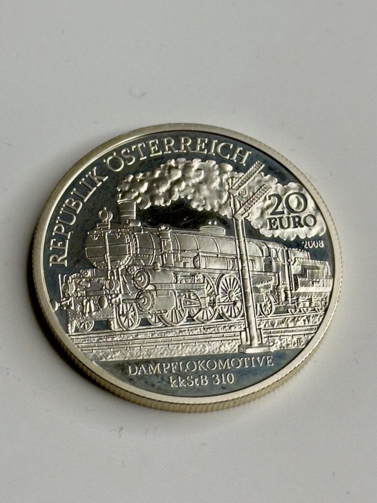 Read more about the article 2007 AUSTRIA Railways Steam Locomotive Gem Proof Silver 20 Euro Coin