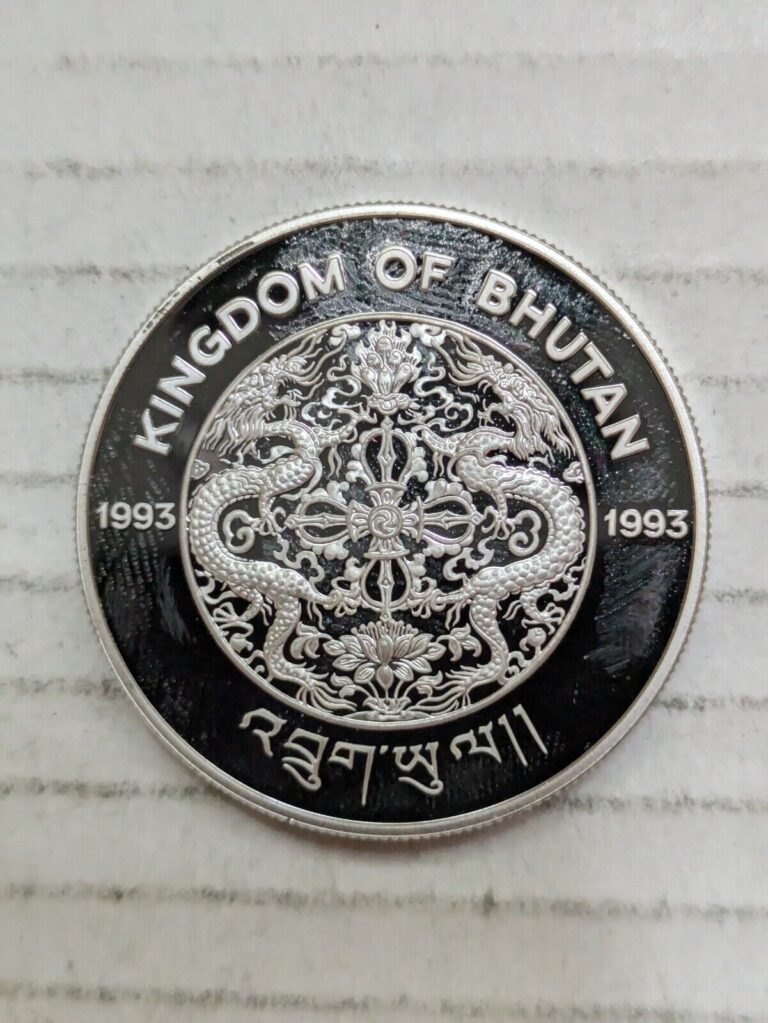 Read more about the article 1993 Bhutan 300 Ngultrum World Soccer 92.5% Silver Impaired Proof KM#78 31.5g