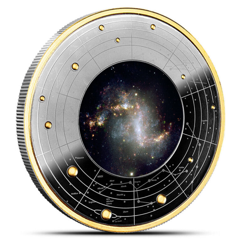 Read more about the article 2024 17.5 Gram Black Proof Cameroon Silver The Topsy Turvy Galaxy Coin