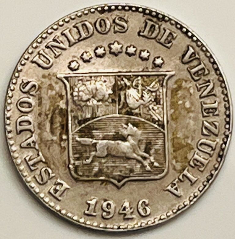 Read more about the article 1946 Venezuela 5 Centimos Y# 29a Circulated Condition