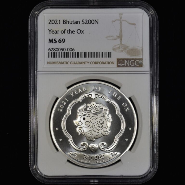 Read more about the article 2021 BHUTAN SILVER 1 OZ COIN ✪ YEAR OF THE OX ✪ NGC MS-69 200 KINGDOM 999 FINE