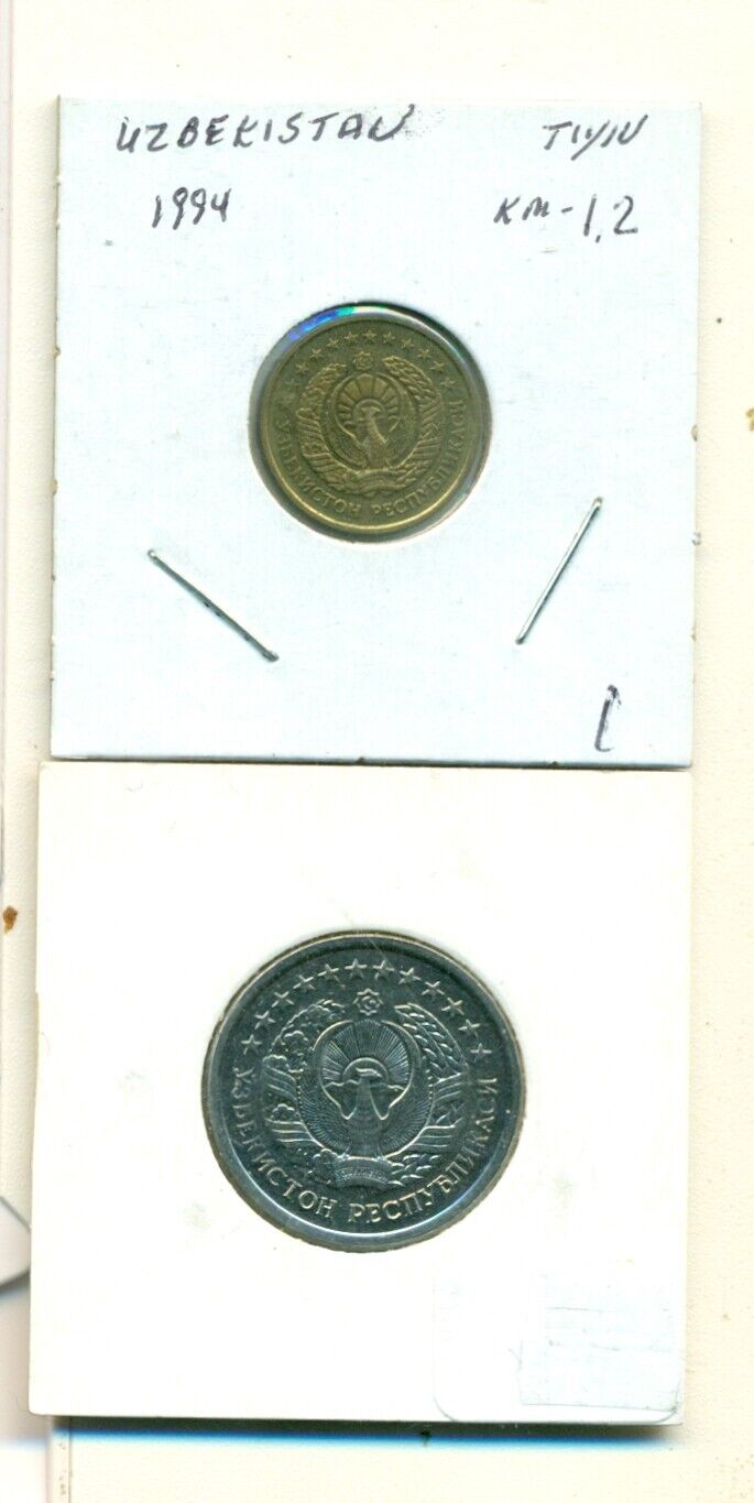 Read more about the article 2 UNCIRCULATED COINS from UZBEKISTAN – 1 and 50 TIYIN (BOTH DATING 1994)