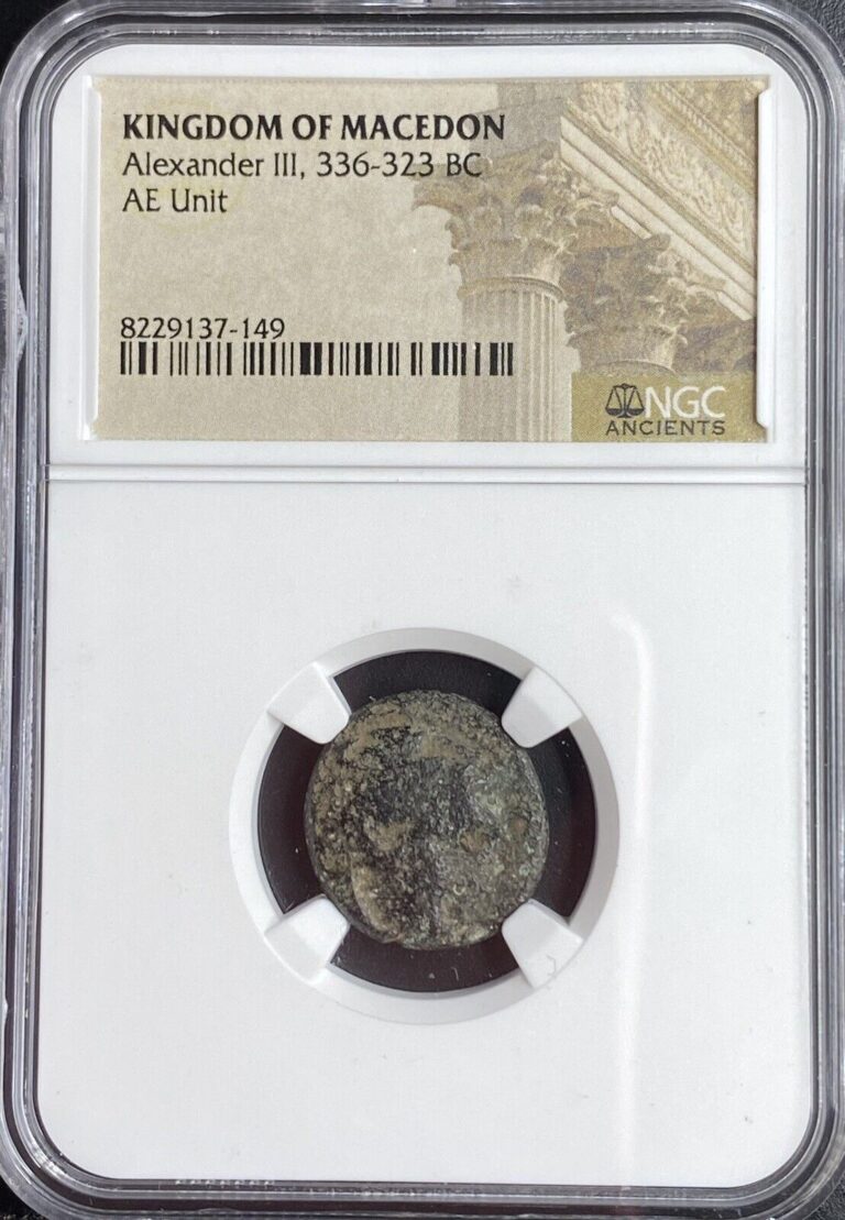 Read more about the article Genuine NGC Certified 336-323 BC Ancient Kingdom of Macedon Coin Alexander III