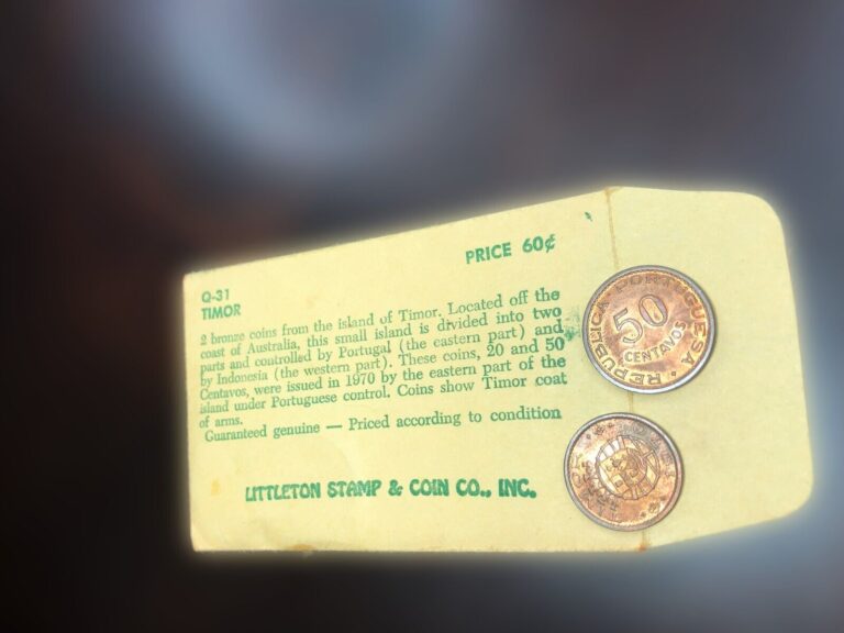 Read more about the article Littleton Coin Company 2 Coin Lot 20 Centavos 50 Centavos from Timor
