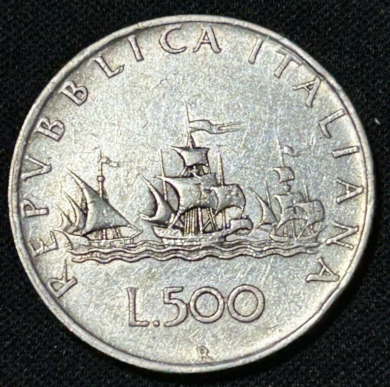 Read more about the article 1960 Italy 500 Lire   .835 silver coin