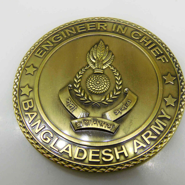 Read more about the article 2.7″ BANGLADESH ARMY ENGINEER IN CHIEF MILITARY ENGINEER SERVICES CHALLENGE COIN