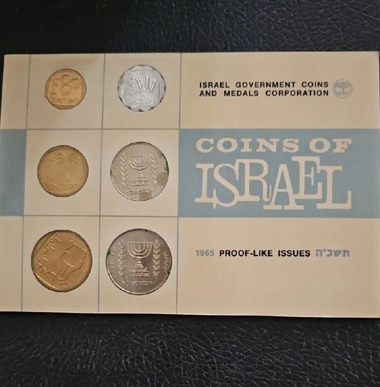 Read more about the article VINTAGE SET OF SIX COINS OF ISRAEL 1965 PROOF-LIKE ISSUES