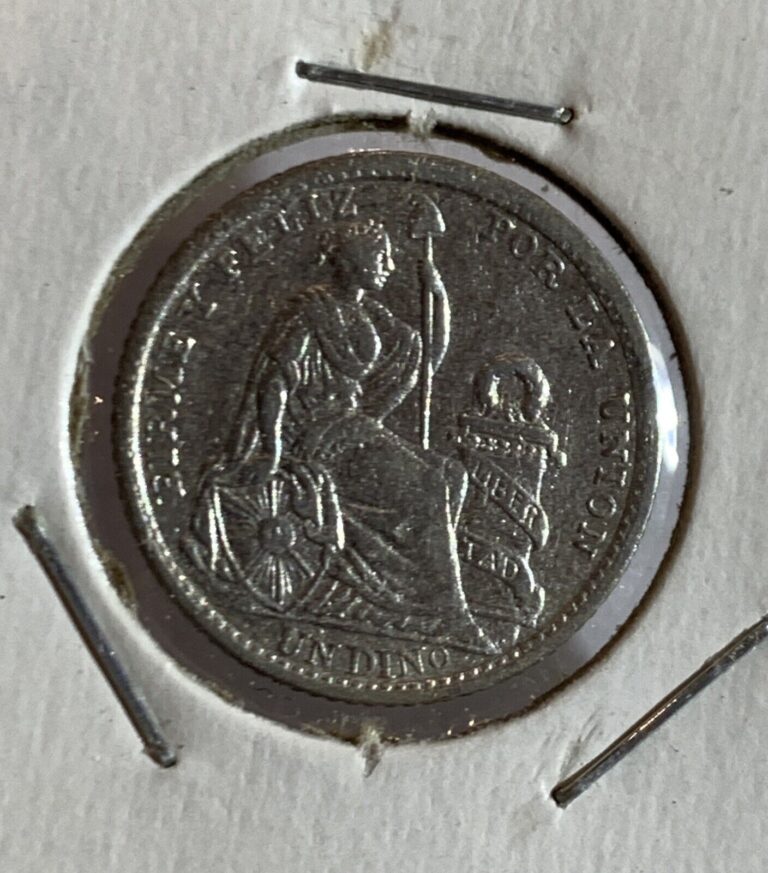 Read more about the article 1905 PERU UN DINO SILVER COIN XF