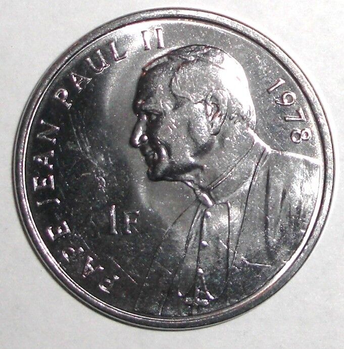 Read more about the article 2004 Congo Religious Coin 1 franc Pope John Paul II in 1978 African Lion