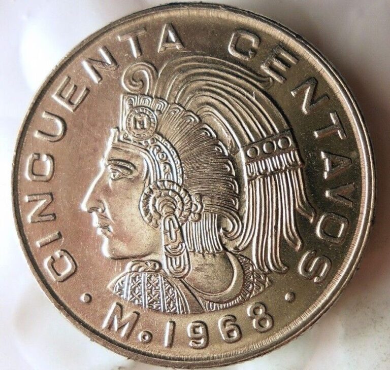 Read more about the article 1968 MEXICO 50 CENTAVOS – AU/UNC – Great Coin – FREE SHIP – Mexico Bin #3