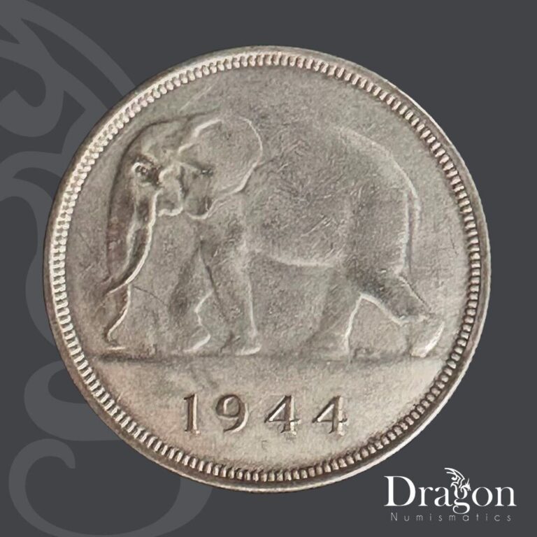 Read more about the article Belgian Congo 🇨🇩 1944 Coin 50 Francs King Leopold III Silver N#8015 Circulated