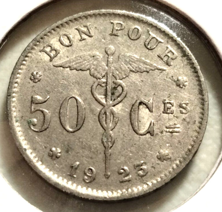 Read more about the article 1923  Belgium  50 Centimes  Coin –  KM#87  –  (IN#11914)     Combined Shipping