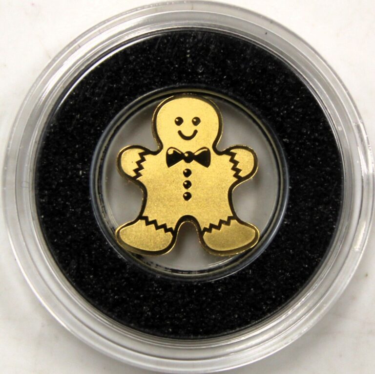 Read more about the article Republic of Palau 1/2 gram .9999 Fine Gold $1 Gold Gingerbread Man with COA