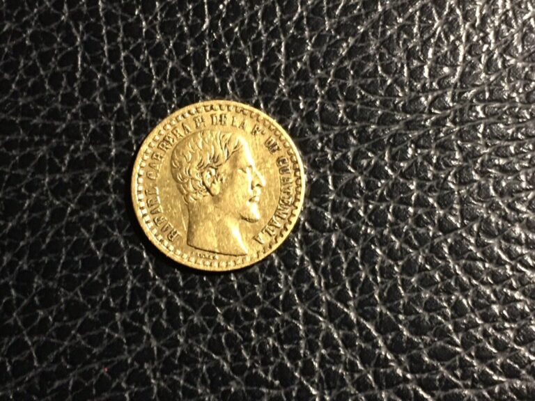 Read more about the article 1860 Guatemala one peso gold coin nice original condition