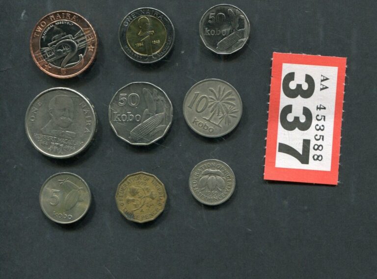 Read more about the article Lot of  9  coins of Nigeria