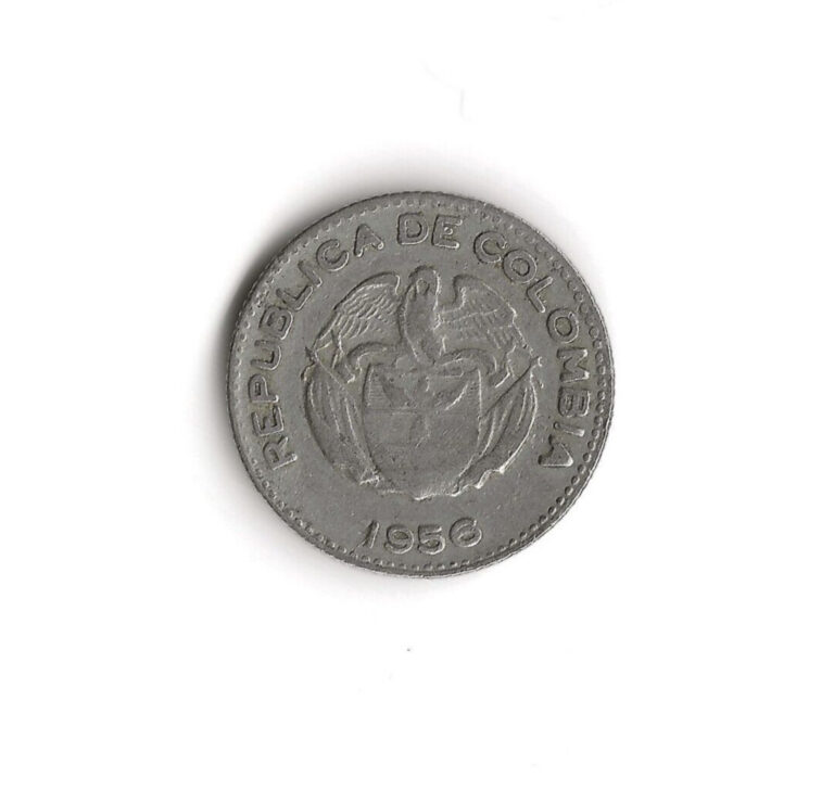 Read more about the article 1956 Colombia – 10 Centavos – 659 – Copper Nickel – 2.5g