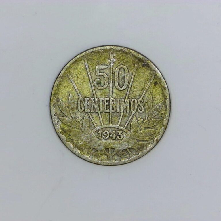 Read more about the article 1943 Uruguay 50 Centesimos World Silver Coin #H509