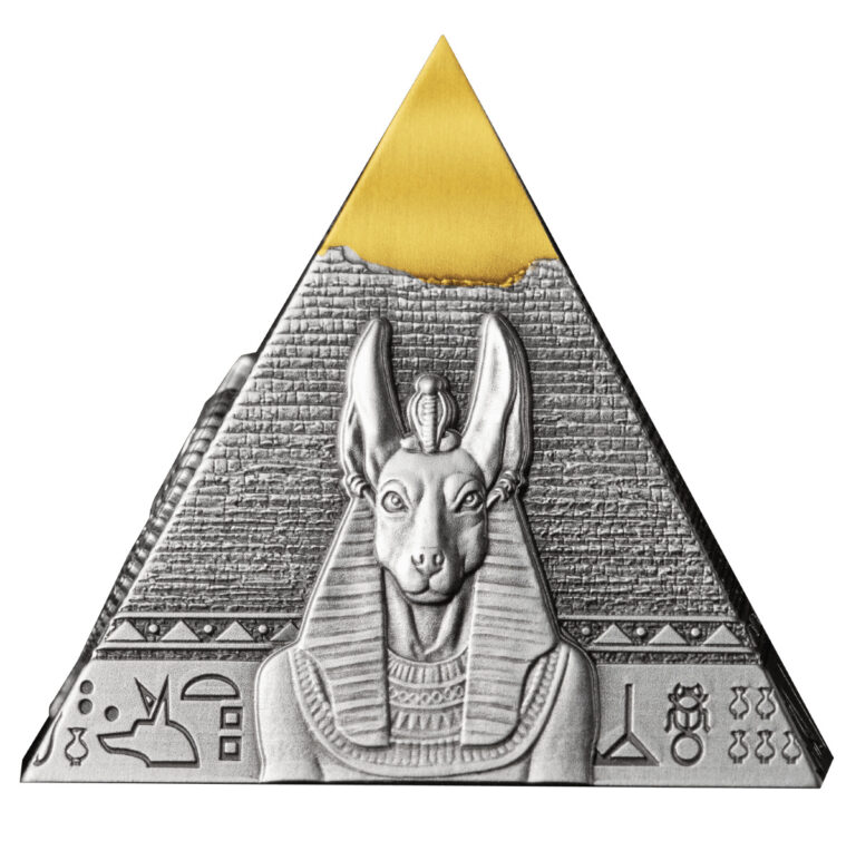 Read more about the article 2024 Djibouti Pyramids of Giza 6 oz Silver 3 Coin Antiqued Gilded Set 6 OZ Total