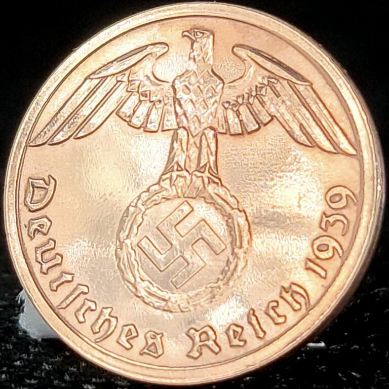 Read more about the article Nazi Germany *Beautiful* Genuine Third Reich WW2 1 Reichspfennig (Pfennig) Coin