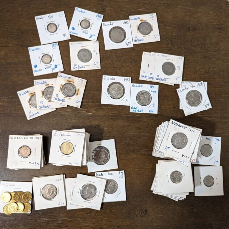 Read more about the article Ecuador and El Salvador Lot of 90 Coins