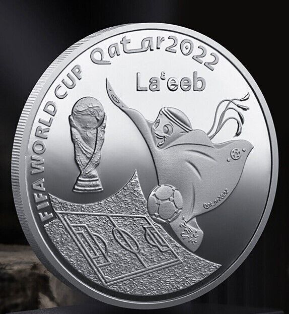 Read more about the article 2022 Qatar FIFA World Cup  Soccer Mascot La’eeb  Coin with Cover !!!