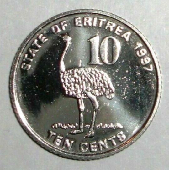 Read more about the article 1997 Eritrea 10 cents Coin Ostrich Emu Bird Animal African Wildlife