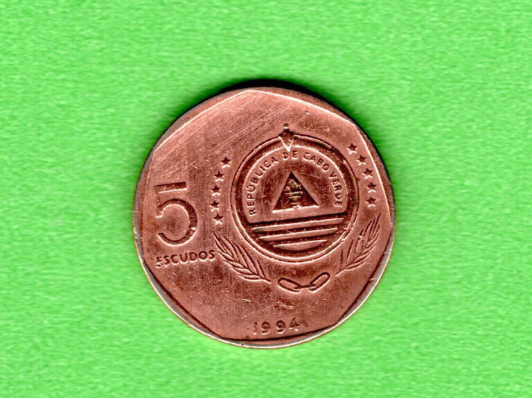Read more about the article Cape-Verde  5 Escudos Contra Bruxas Coin  –  1994