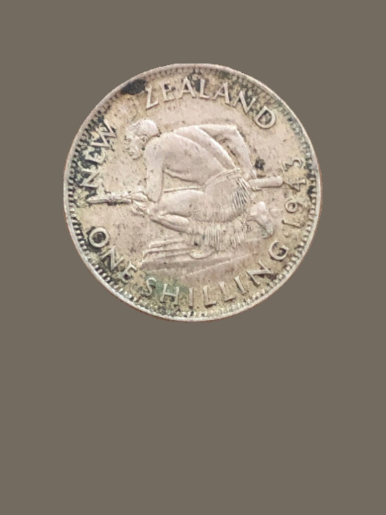 Read more about the article 1943 New Zealand 1 Shilling Silver Coin – VF+