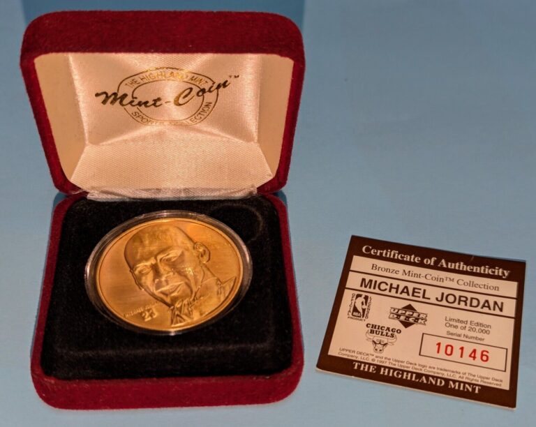 Read more about the article Michael Jordan Bulls Bronze Commemorative Coin COA Limited Edition 10146/20000