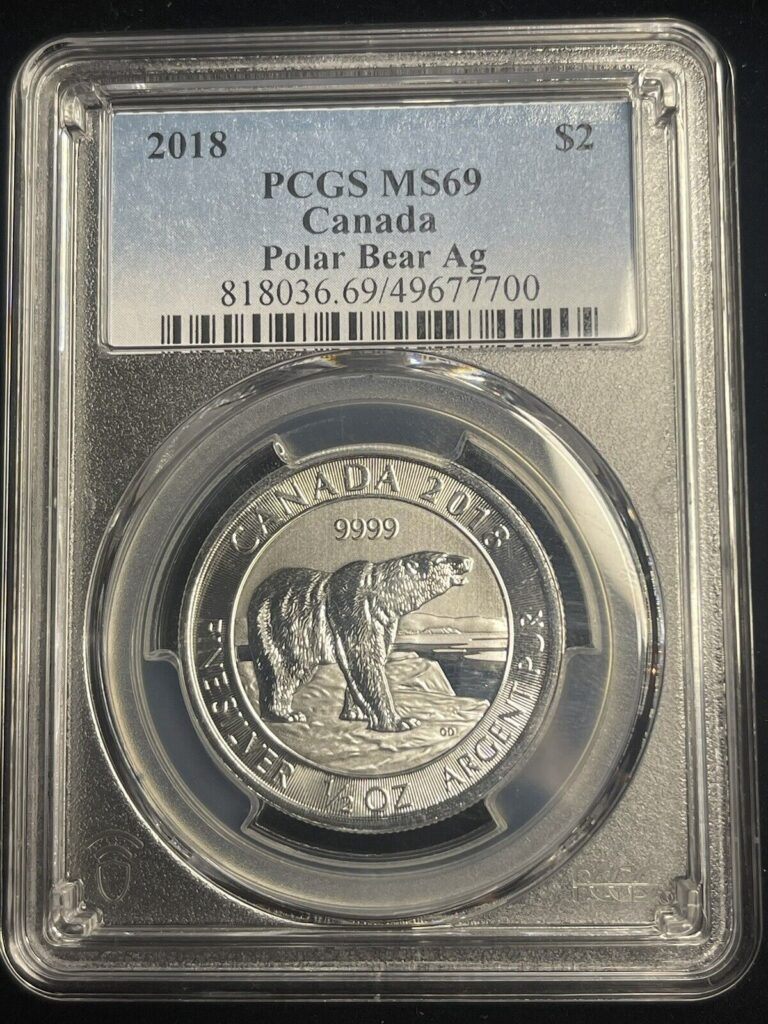 Read more about the article 2018 Canada Polar Bear 1/2 Oz Silver PCGS Graded MS69