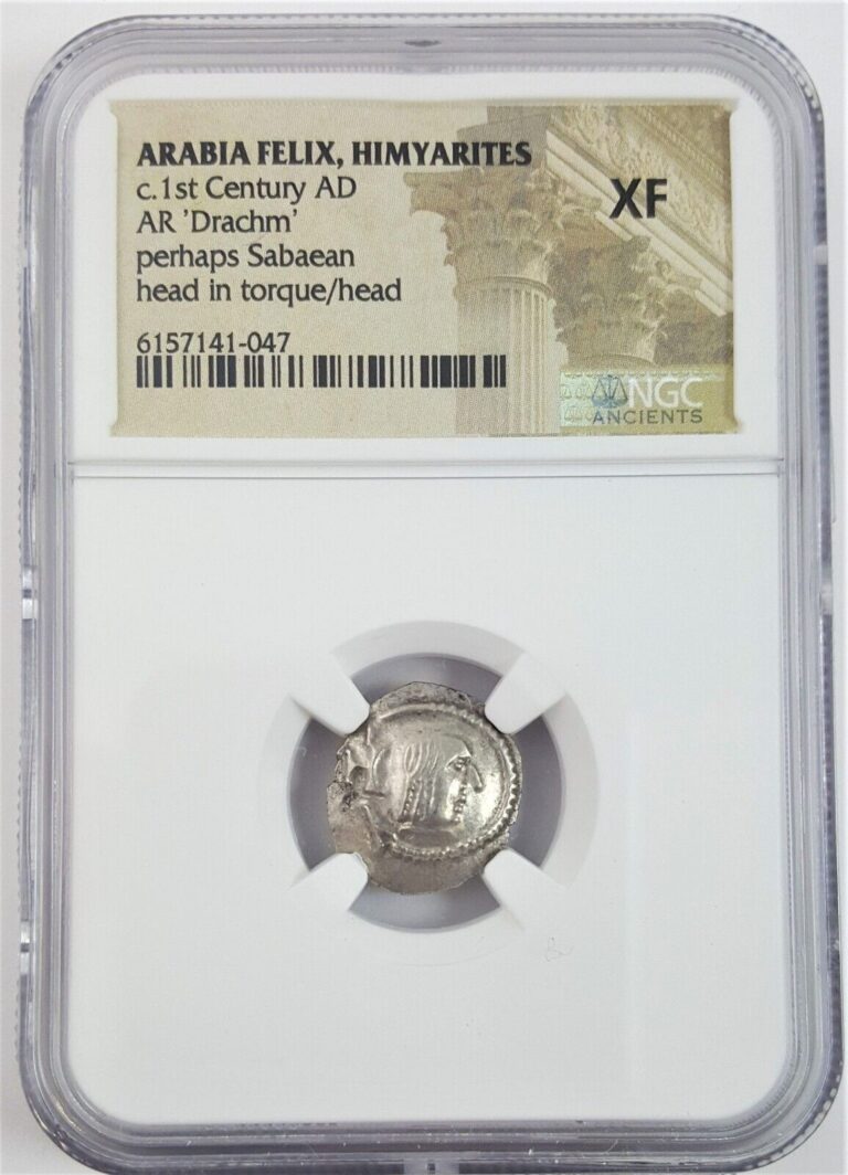 Read more about the article NGC XF EXTREMELY FINE Arabia Felix Himyarites AR Drachm Silver Coin 1st Century