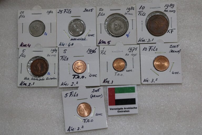 Read more about the article UNITED ARAB EMIRATES – 9 OLD COINS LOT B49 #N71