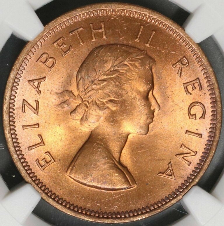 Read more about the article 1954 NGC MS 63 South Africa Penny Elizabeth II Mint State Coin (21082107C)