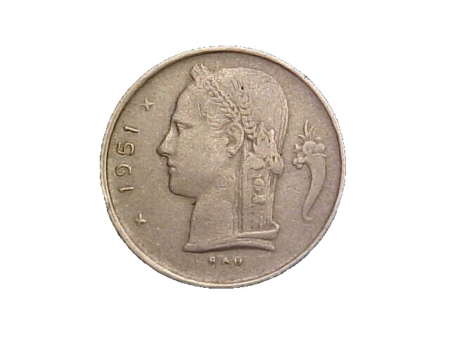 Read more about the article 1951 Belgium 1 Franc KM# 143 – Very Nice Circ Collector Coin -c5619xux