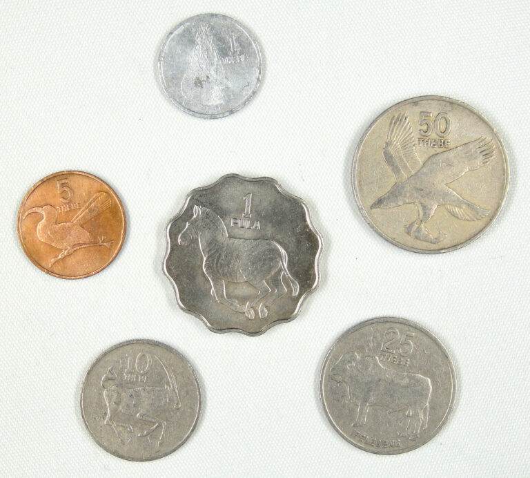 Read more about the article Botswana coins set of 6 pieces used