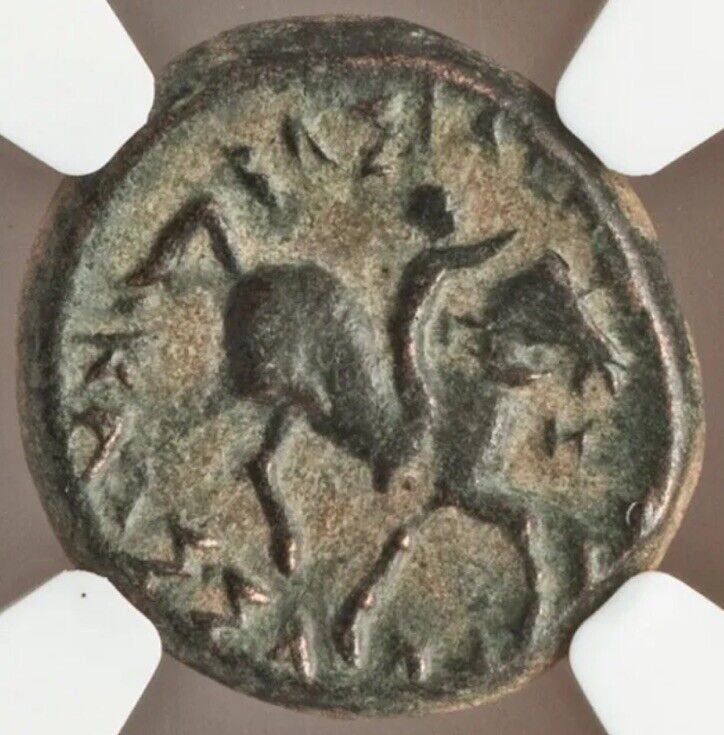 Read more about the article Cassander Kingdom Of Macedon 316-298/7 BC Alexander Great AE Unit Coin NGC Ch VF