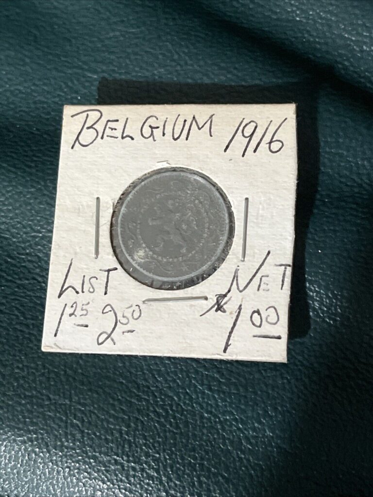 Read more about the article •1916• 🇧🇪 BELGIUM TEN CENTIMES WORLD COIN KM81 WWI ERA FINE DETAIL FREE SHIP