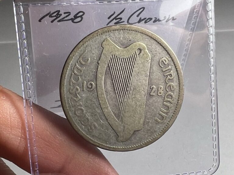 Read more about the article 1928 Ireland 1/2 Half Crown Circulated Silver Coin A47