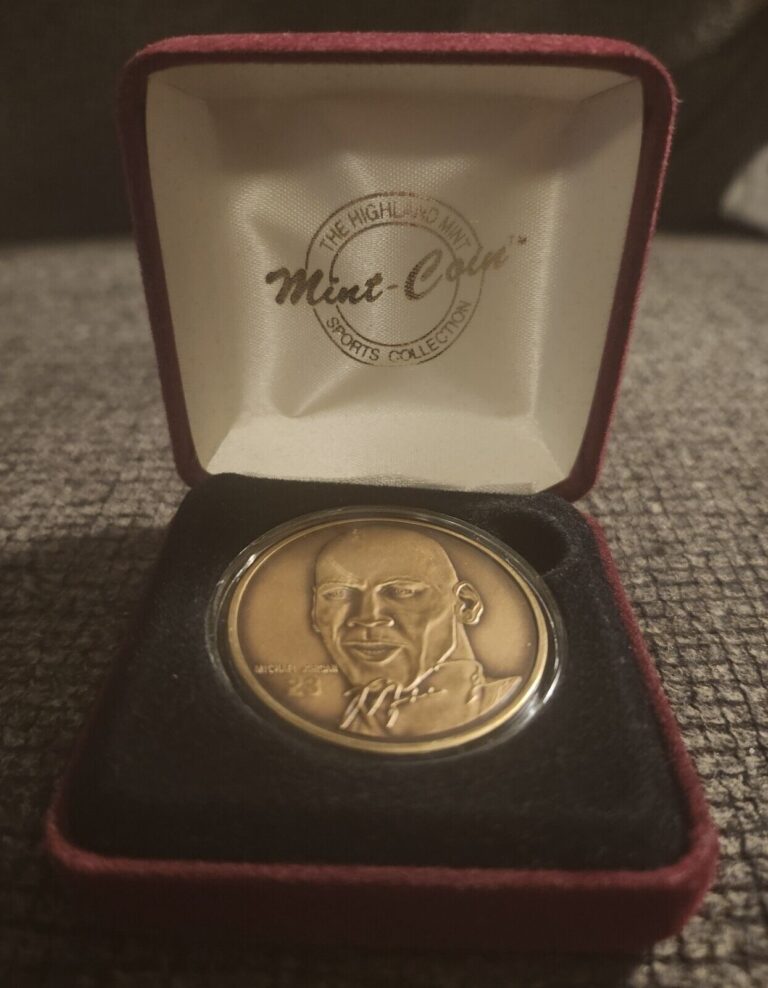 Read more about the article MICHAEL JORDAN 1997 Highland Mint Upper Deck Bronze Coin w COA *20 000 Made* MT